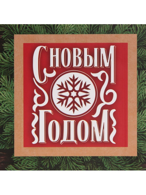 Пакет подарочный новогодний ламинированный «С Новым годом», ML 23×27×11.5 см