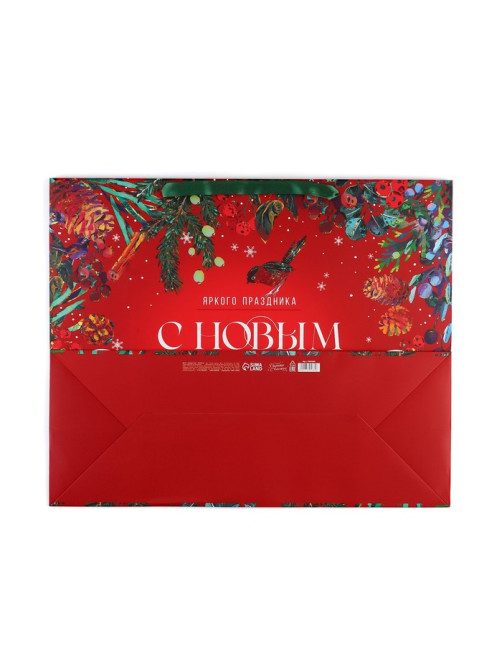Пакет подарочный новогодний ламинированный «С Новым годом», XL 49×40×19 см