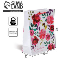Пакет подарочный ламинированный, упаковка, Present for you, MS 18×23×8 см