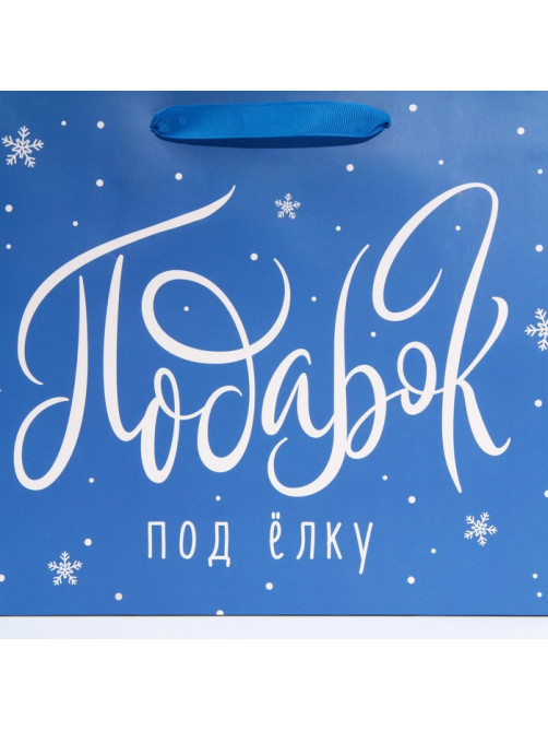 Пакет подарочный новогодний ламинированный «Подарок под елку», ML 27×23×11.5 см