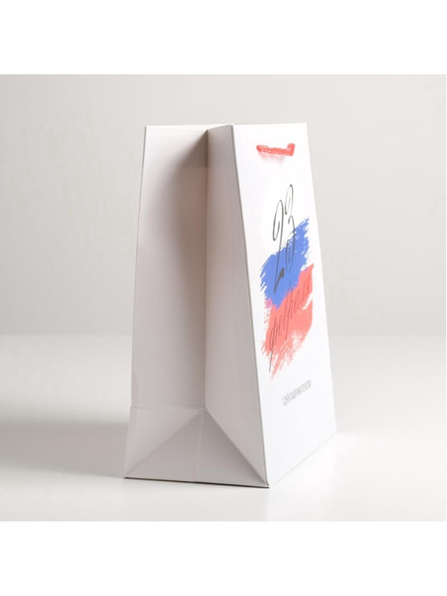 Пакет подарочный ламинированный, упаковка, «С 23 февраля», ML 23×27×11.5 см