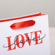 Пакет подарочный ламинированный, упаковка, LOVE, S 15×12×5.5 см
