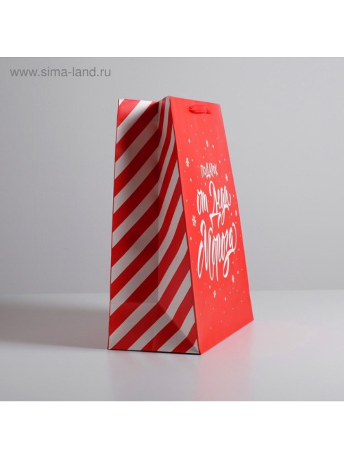 Пакет подарочный новогодний ламинированный «Подарок от Деда Мороза», XL 40×49×19 см