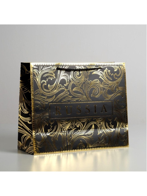 Пакет подарочный, упаковка, «Gold Russia», 32×26×12 см