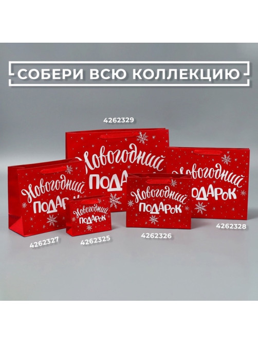 Пакет подарочный «Новогодний подарок», ML 23×27×11.5 см