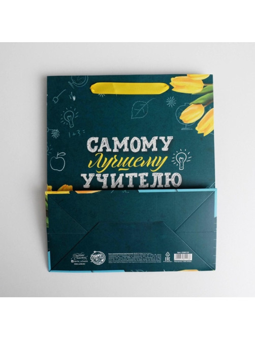 Пакет подарочный ламинированный «Самому Лучшему Учителю», ML 27×23×11.5 см