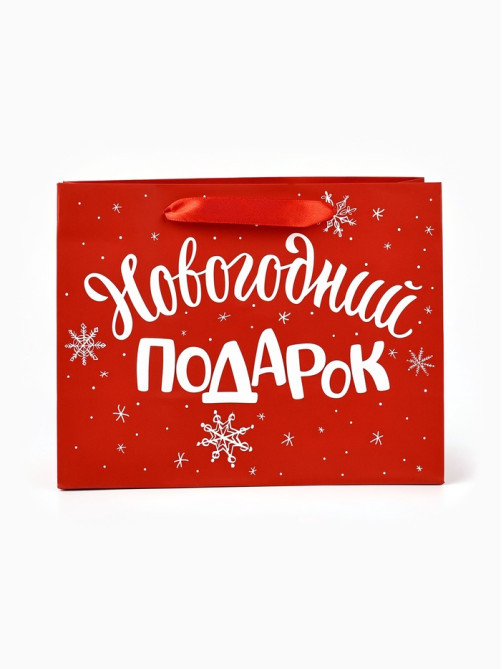Пакет подарочный ламинированный «Новогодний подарок», MS 23×18×10 см