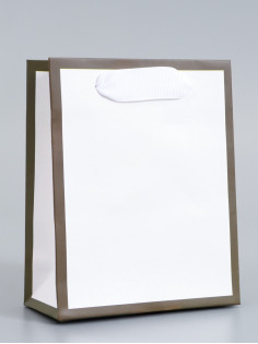 Пакет подарочный, упаковка, «Белый», 15×12×5.5 см