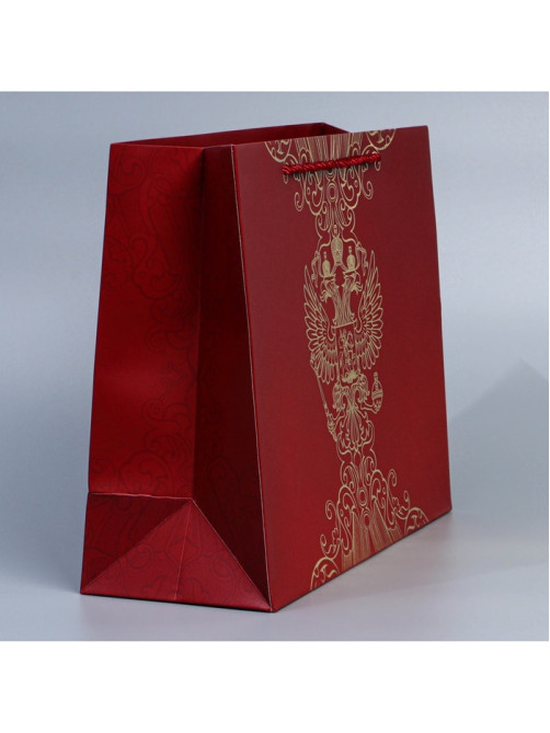 Пакет подарочный, упаковка, «Россия с тобой», 32×26×12 см
