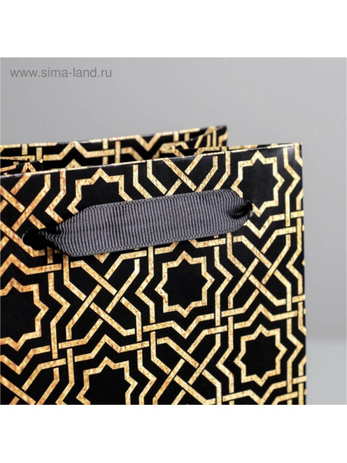 Пакет подарочный ламинированный под бутылку, упаковка, Best wishes, 13×35×10 см