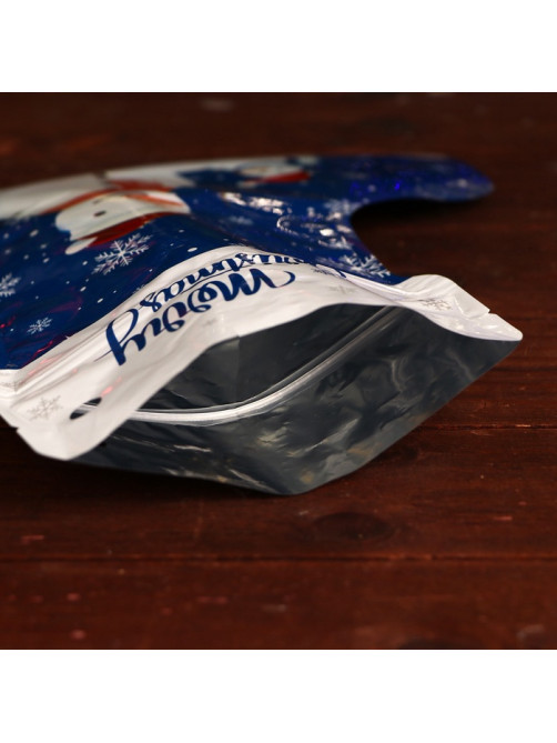 Пакет подарочный новогодний, с zip - lock застежкой, 15×24.5 см