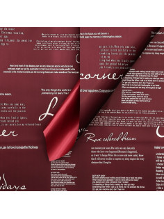 Пленка для цветов и букетов «Новости Love», винный, 58×58 см