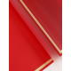 Плёнка для цветов, красный с золотым, 58 см×10 м