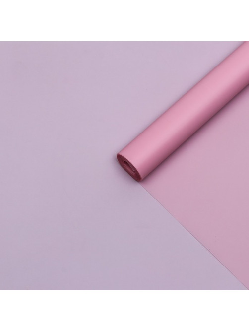 Пленка матовая для цветов и букетов, PASTEL, Розово лавандовый 0.59×7 м 180 г