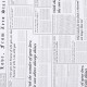 Плёнка матовая двухсторонняя «Газета на белом» красный, 0.58×10 м