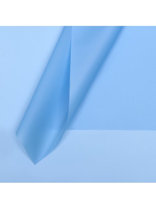 Пленка для цветов, матовая, голубой, 57×57 см, 55 мкм