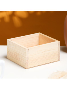 Кашпо для цветов «Элегант», 14.5×12.5×7.5 см, деревянное