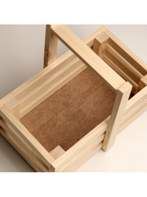 Подарочный ящик, 24.5×14.5×20.5 см, деревянный, цвет натуральный