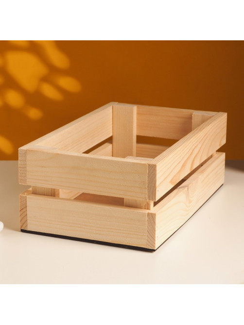 Подарочный ящик, 26×16×10 см, деревянный, цвет натуральный