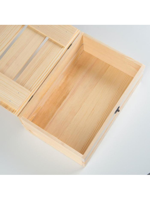Подарочный ящик, 30×20×10 см, деревянный, с крышкой и замком