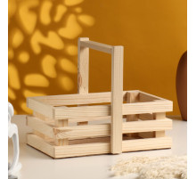 Подарочный ящик, 24.5×14.5×20.5 см, деревянный, цвет натуральный