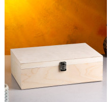 Подарочный ящик, 34×21.5×10.5 см, деревянный, с закрывающейся крышкой