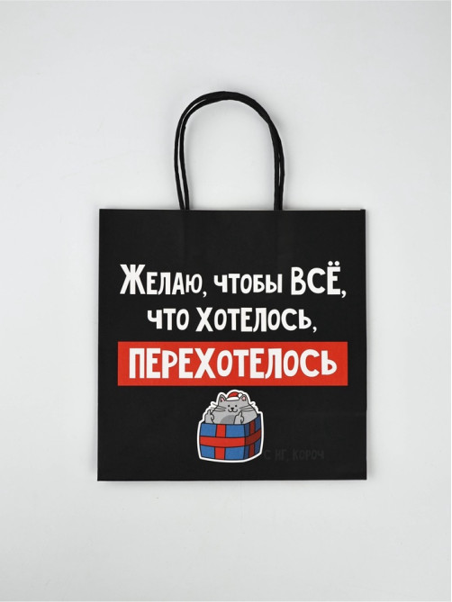 Набор пакетов подарочных новогодних «Так тебе и надо», 6 шт., 22×22×11 см