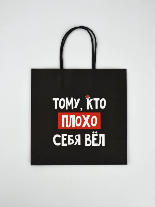 Набор пакетов подарочных новогодних «Так тебе и надо», 6 шт., 22×22×11 см