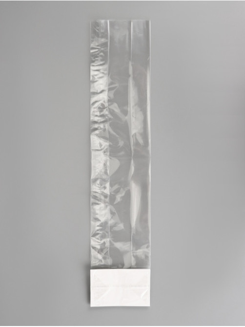 Пакет с жестким дном, прозрачный, 11×7×53 см