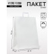 Пакет крафт без печати, белый, плоская ручка 35×15×45 см