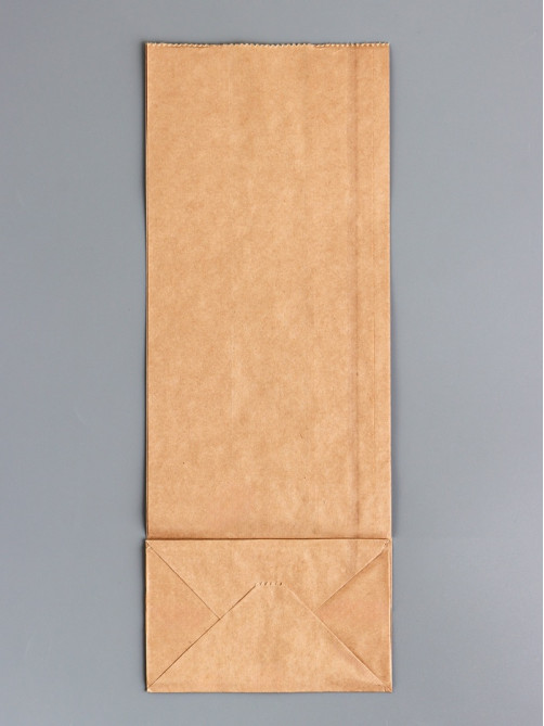 Пакет крафт бумажный, фасовочный, прямоугольное дно, 12×8×33 см, 50 г/м²