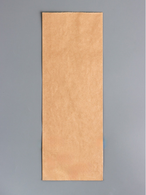 Пакет крафт бумажный, фасовочный, прямоугольное дно, 12×8×33 см, 50 г/м²