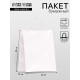 Пакет крафт без печати, белый, круглая ручка 24×14×28 см