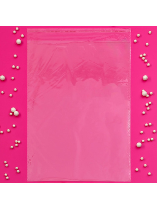 Пакет БОПП с клеевым клапаном, прозрачный для фасовки и упаковки, 25×28/4 см, 30 мкм