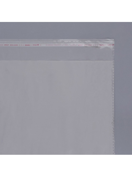 Пакет БОПП с клеевым клапаном, прозрачный для фасовки и упаковки, 51×63/4 см, 30 мкм