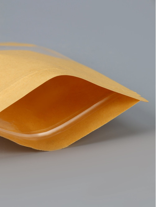 Пакет Zip - lock Крафт с прямоугольным окном 14×22 см