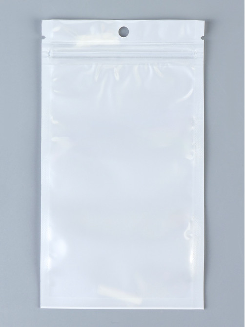 Пакет Zip-lock ПП, белый, со сплошным окном, плоский, еврослот 9×16 см