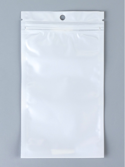 Пакет Zip-lock ПП, белый, со сплошным окном, плоский, еврослот 9×16 см