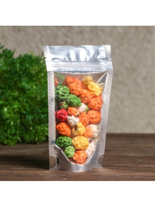 Пакет Zip-lock ПП, металлизированный, со сплошным окном, 9×15 см