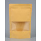Пакет Zip - lock Крафт с прямоугольным окном 14×22 см