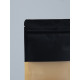 Пакет Zip-lock Крафт с прямоугольным окном, черный,12×20×4 см