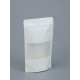 Пакет Zip-lock Крафт, белый, с прямоугольным окном, 12×20 см