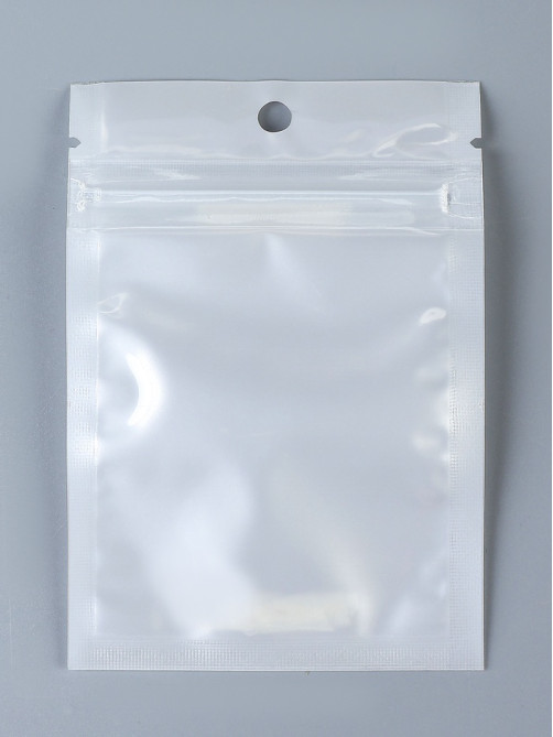 Пакет Zip-lock ПП, белый, со сплошным окном, плоский, еврослот 7×10 см