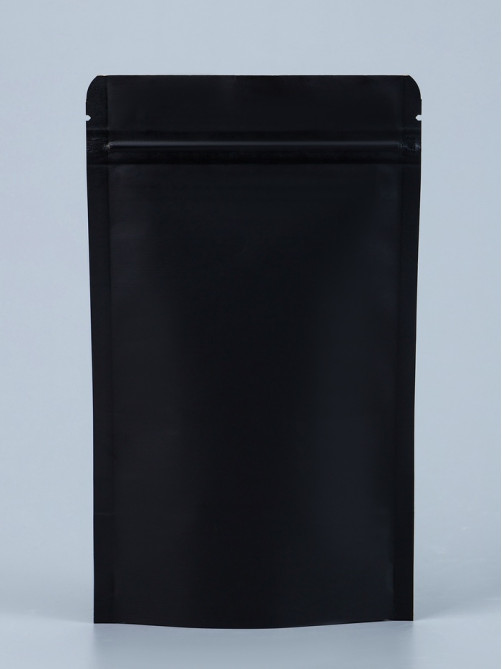 Пакет Zip-lock Крафт с прямоугольным окном, черный,12×20×4 см
