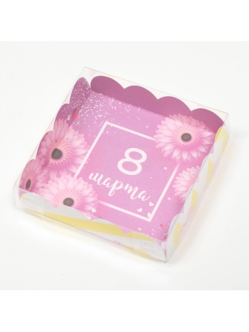 Коробка для печенья «С 8 Марта», 12×12×3 см