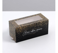 Коробочка для макарун «Golden», 12×5.5×5.5 см