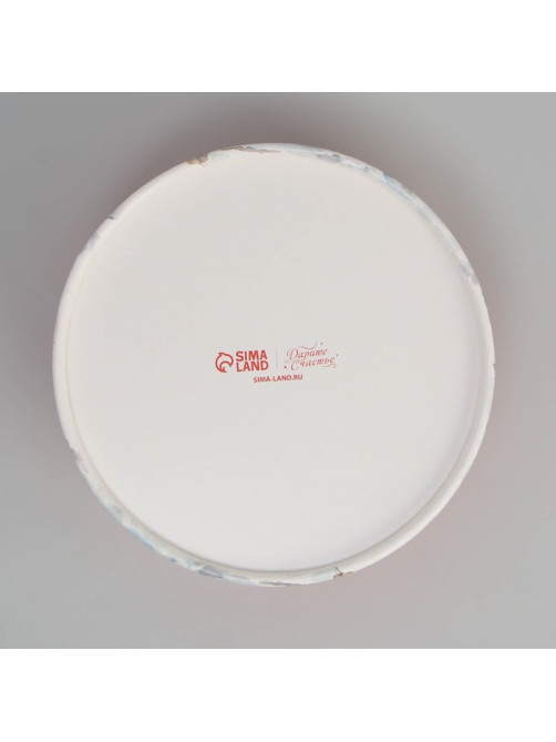 Коробка новогодняя для макарун тубус с окном «С Новым годом», 12×12×5 см