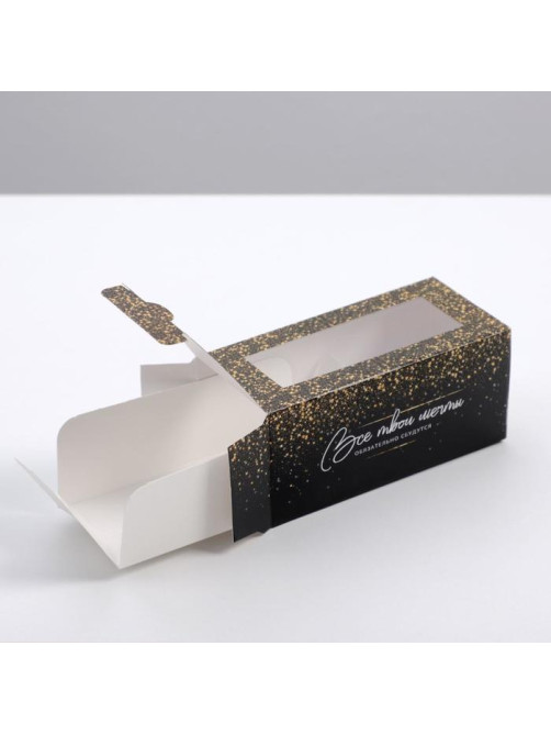 Коробочка для макарун «Golden», 12×5.5×5.5 см