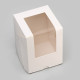 Коробка для 1 капкейк с окном, белая, 12.5×9.5×9.5 см
