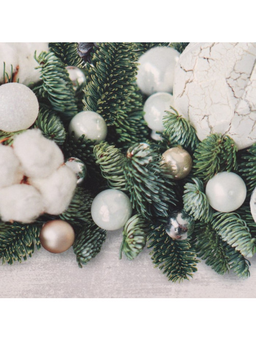 Коробка для капкейка «Снежные новогодние игрушки», 23×16×10 см